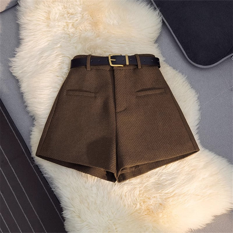 Wool-Look Shorts