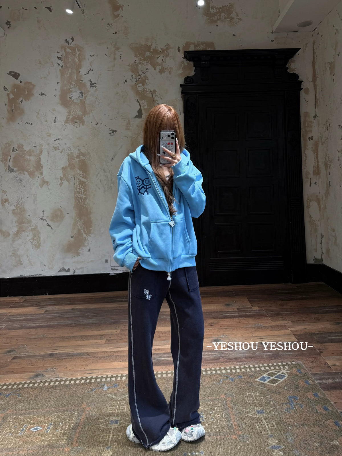 Stick Figure Zip Hoodie