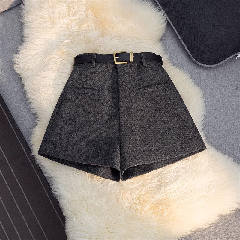 Wool-Look Shorts