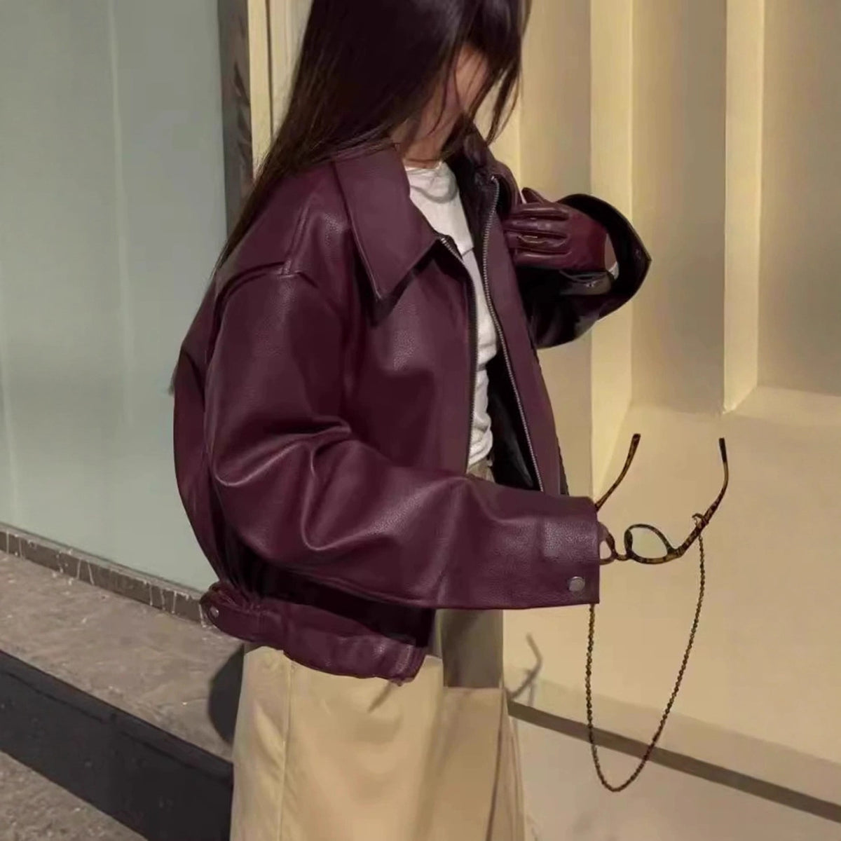 Faux Leather Jacket