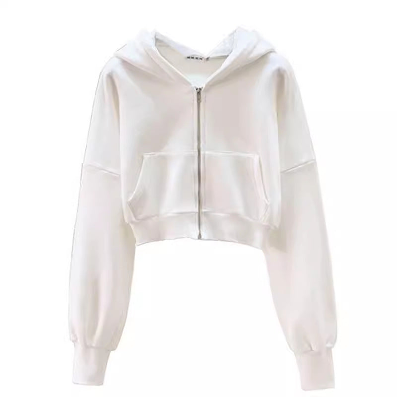 Cropped Zip Hoodie