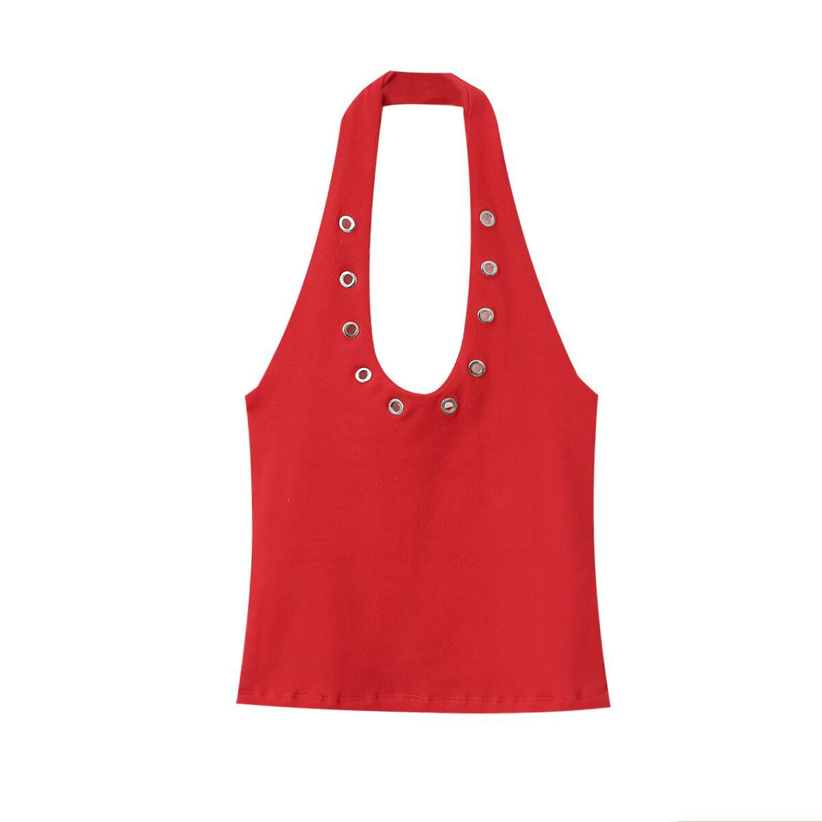 Eyelet Halter Top