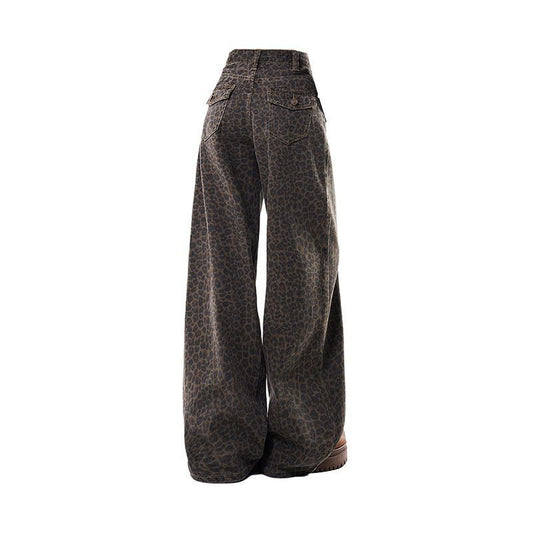 Leopard Wide-Leg Jeans