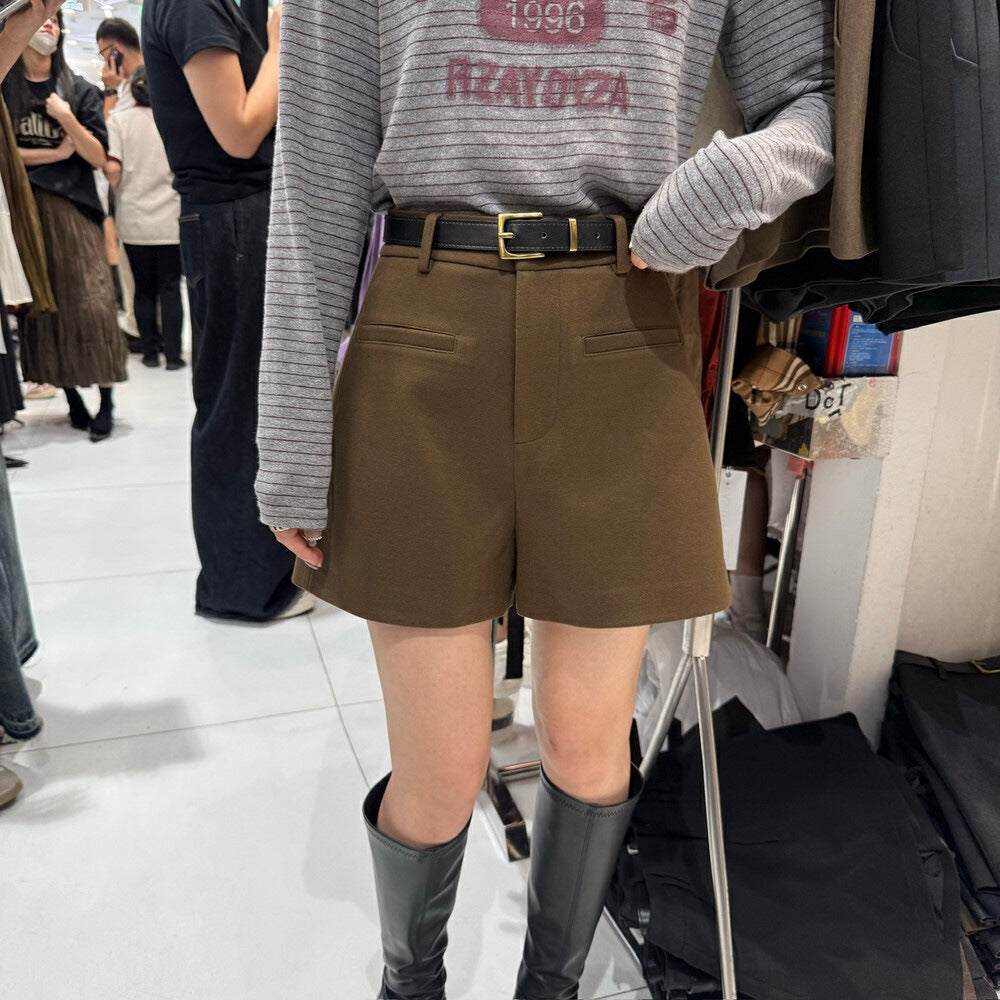 Wool-Look Shorts