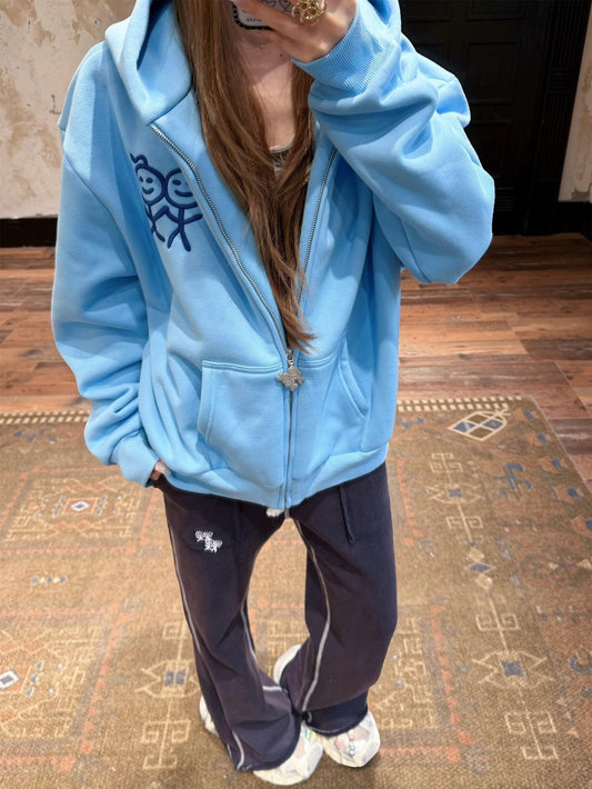 Stick Figure Zip Hoodie