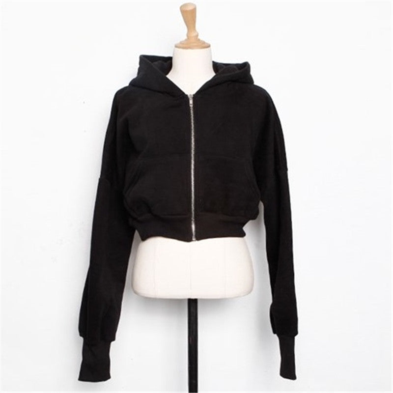 Cropped Zip Hoodie