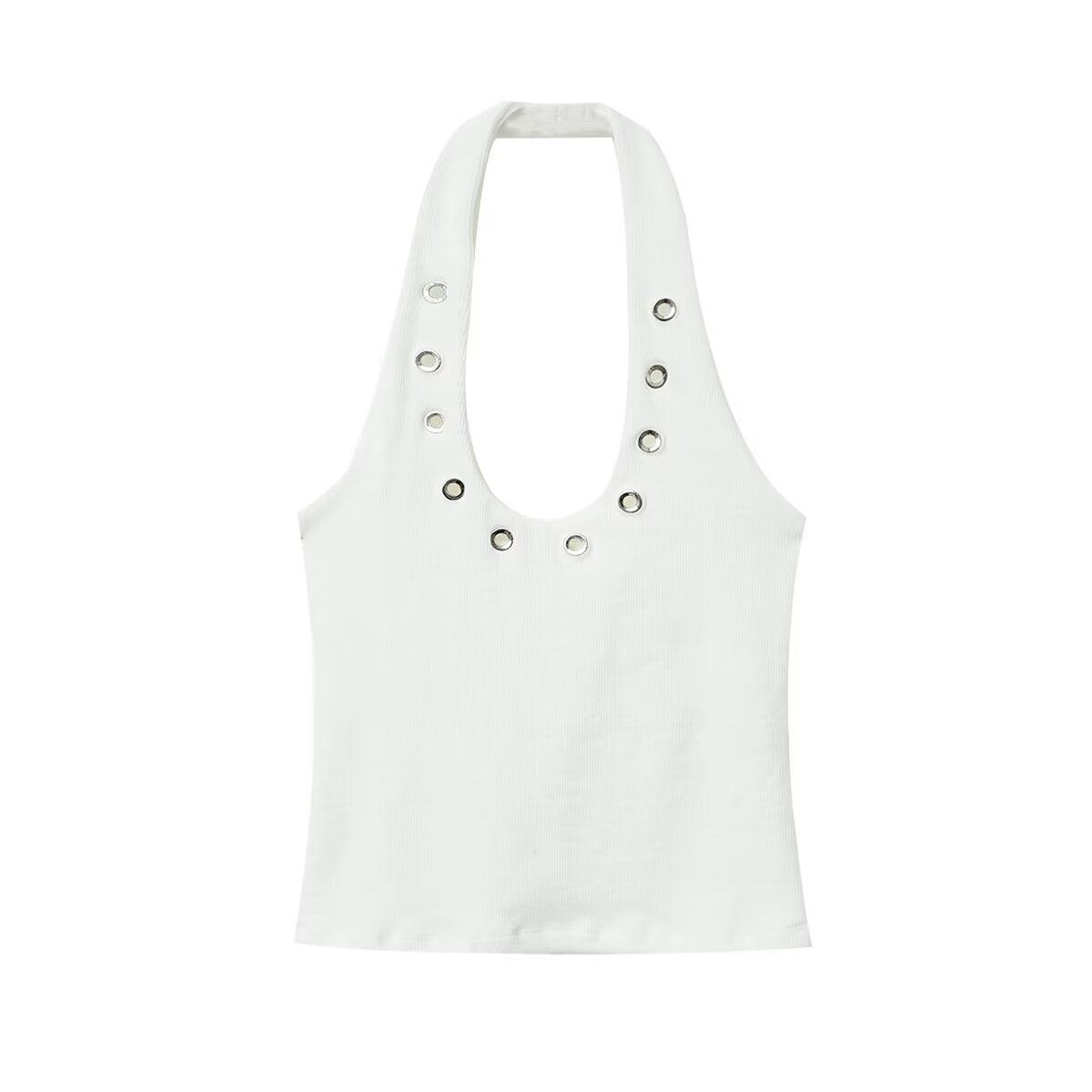 Eyelet Halter Top