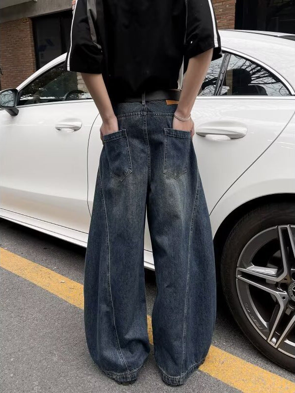 Oversized Washed Jeans