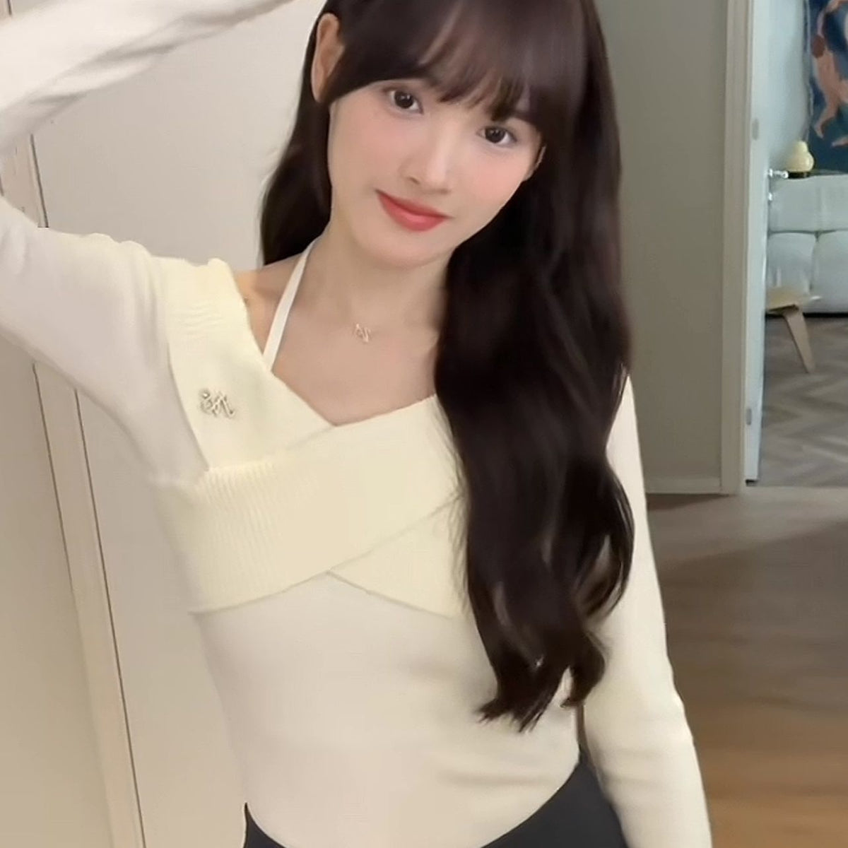Off-Shoulder Knit Top